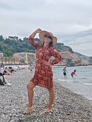 Integrante del club en la playa